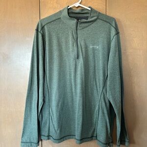 Orvis Men’s XL Green 1/4 Zip Long Sleeve
